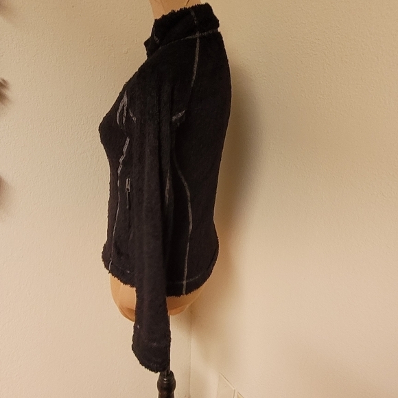 Marmot Black Fuzzy Zip Up Jacket - Picture 4 of 5